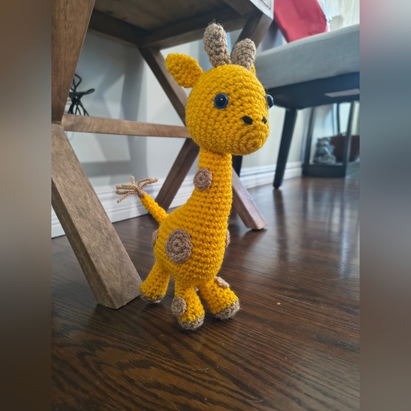 Other - Handmade Yellow Giraffe Crochet Plush Toy 9"
